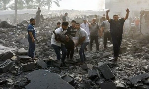 شهادت ۱۱ فلسطینی در حمله به اردوگاهی در مرکز غزه